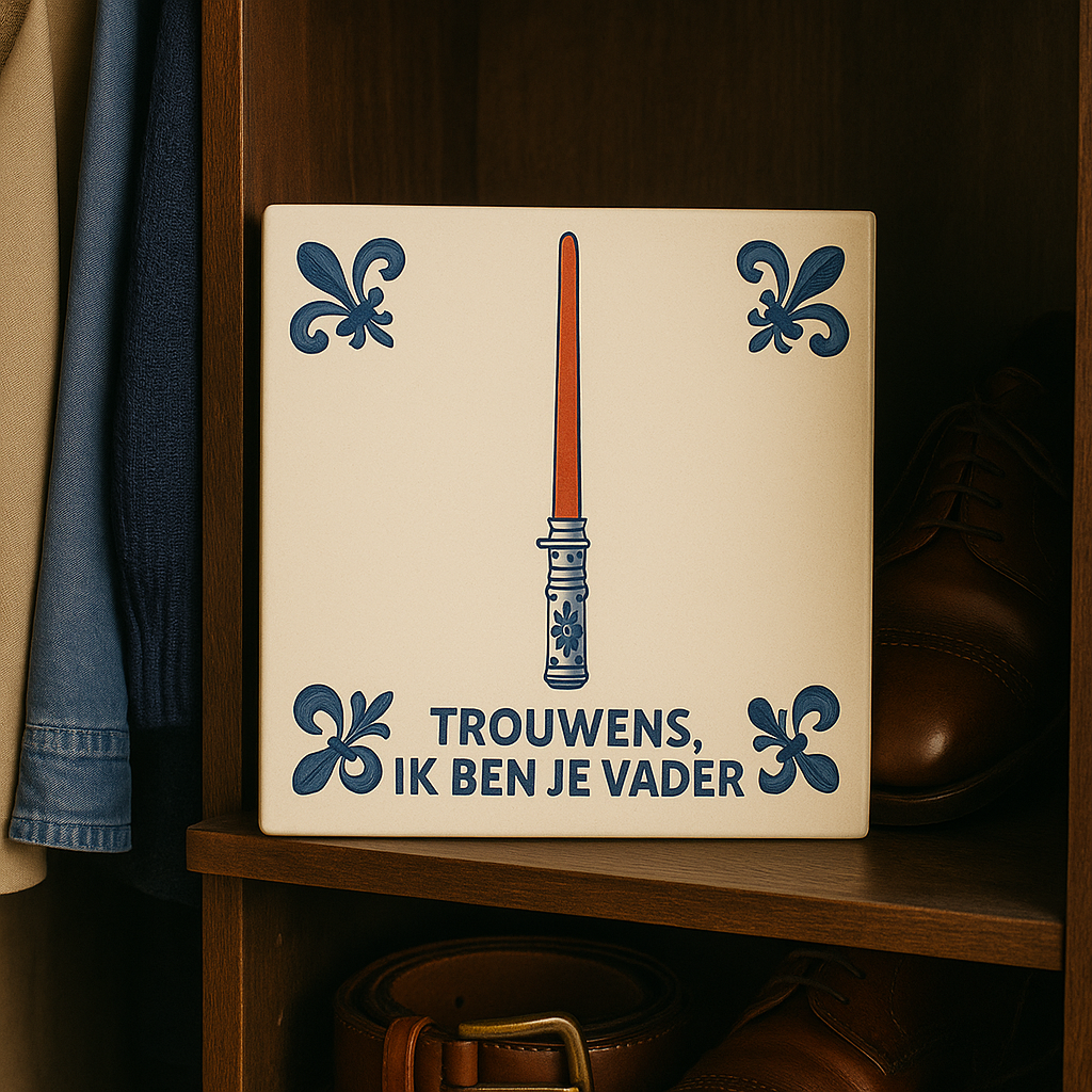 Darth Fader - Delft Blue Tile with Humor
