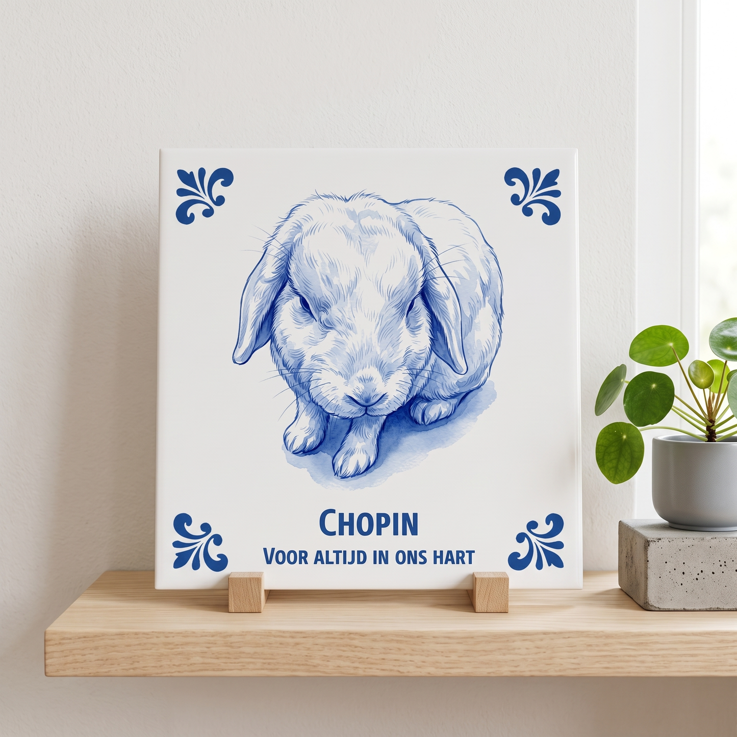 Delfts blauw tegelontwerp Chopin