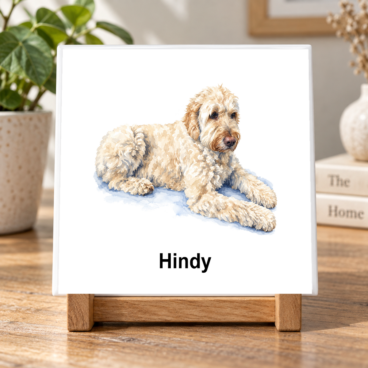 Tegelontwerp Hindy in kleur zonder hoekornamenten