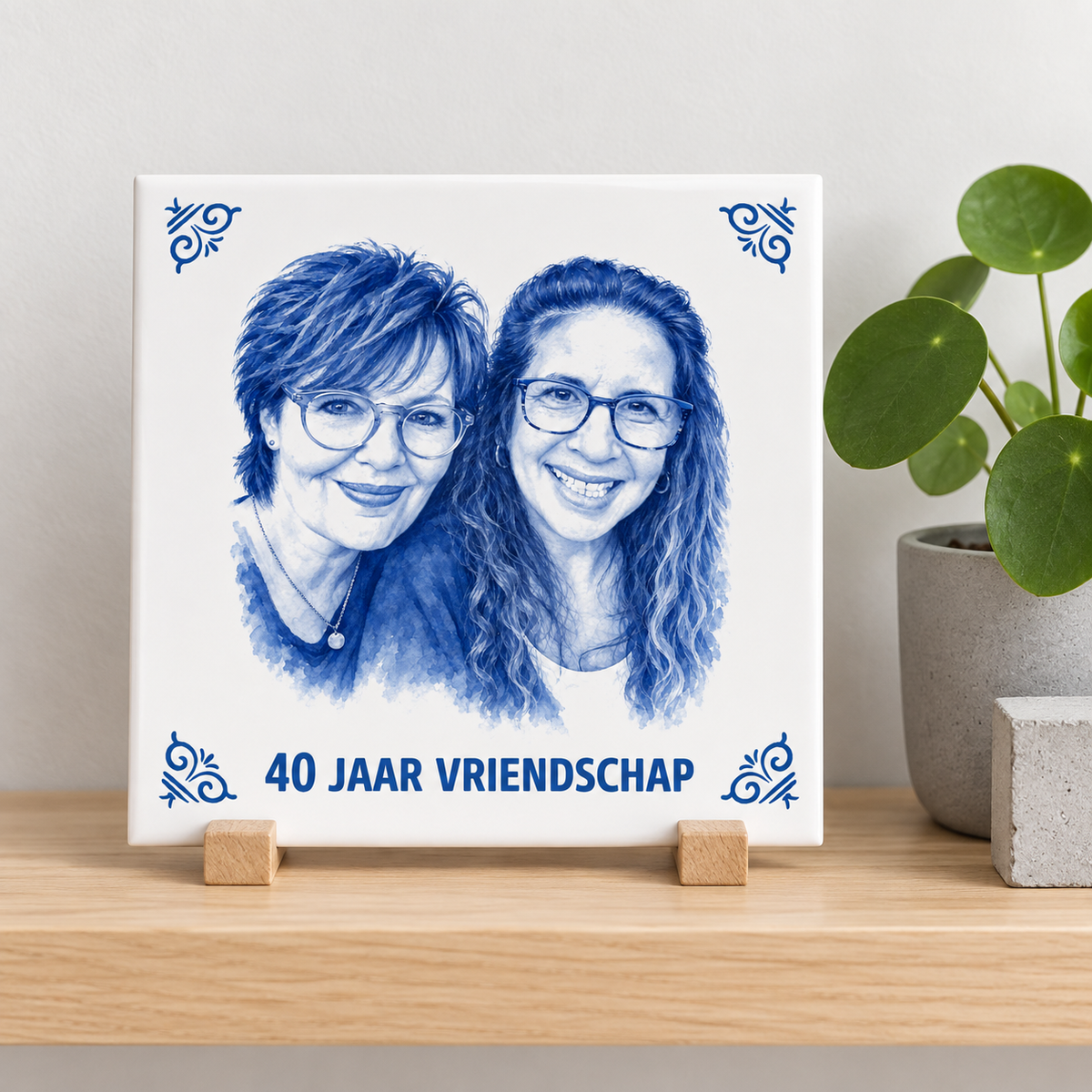 Tegelontwerp 40 jaar vriendschap AT1942