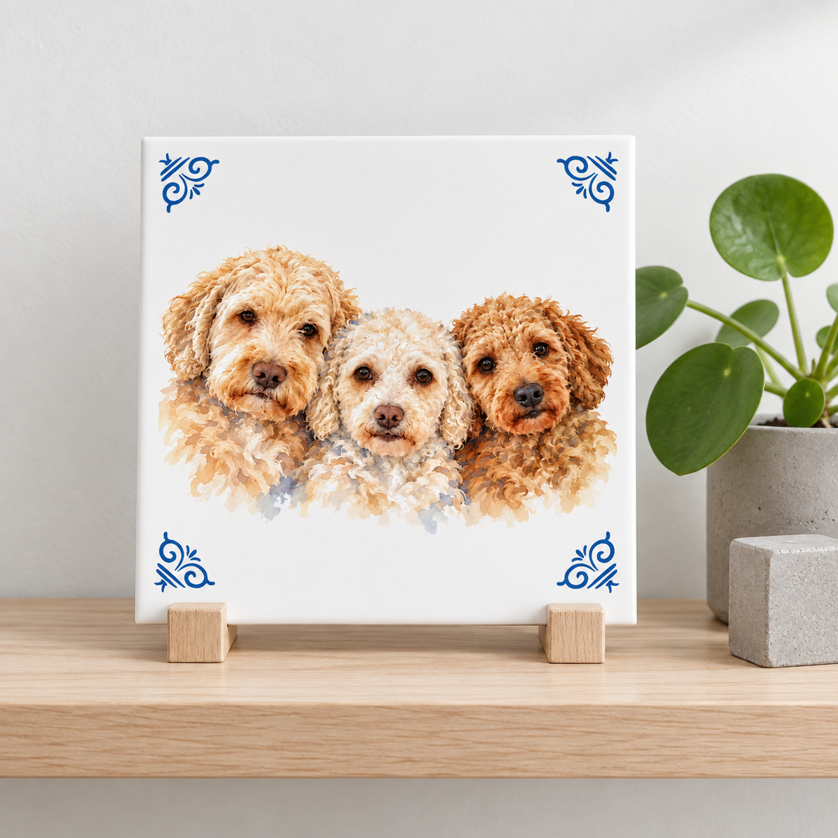 Tegelontwerp drie honden AT1959