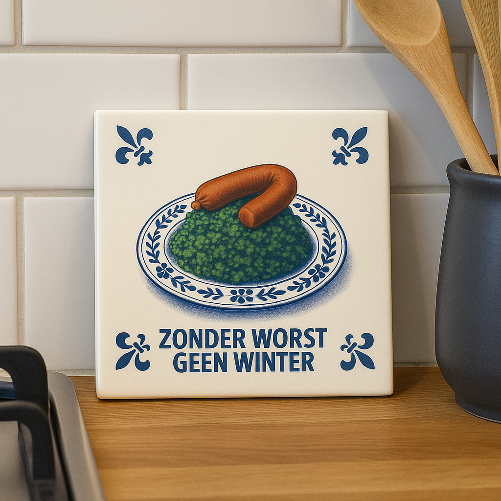 Grünkohl mit Wurst – Delfter Blau mit Humor