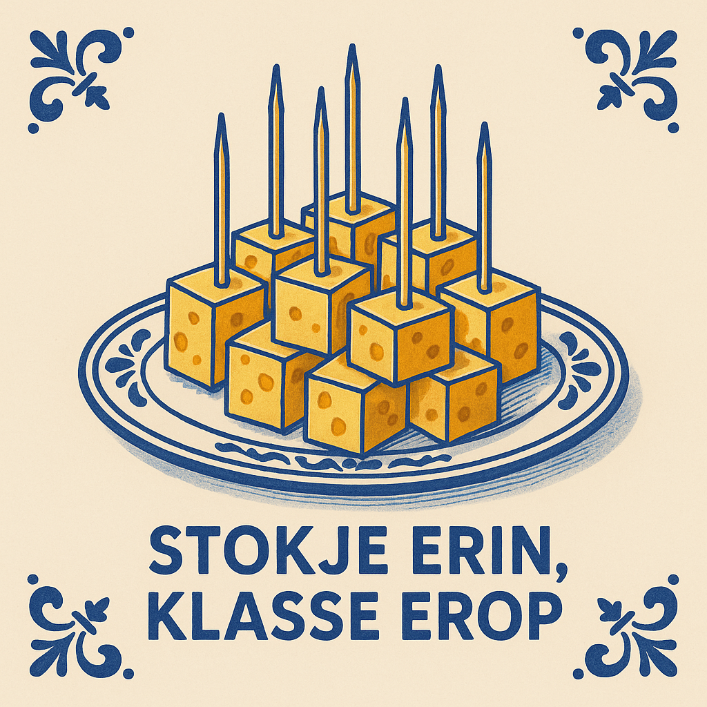 Käse - Stick Erin, Klasse Erop - Delfter Blaue Fliese mit Humor