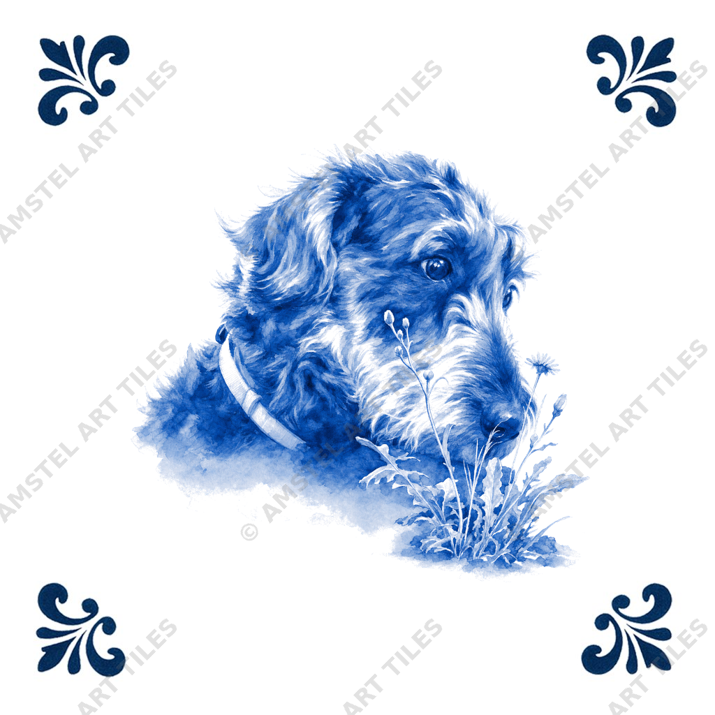 Delfts blauwe tegel ontwerp