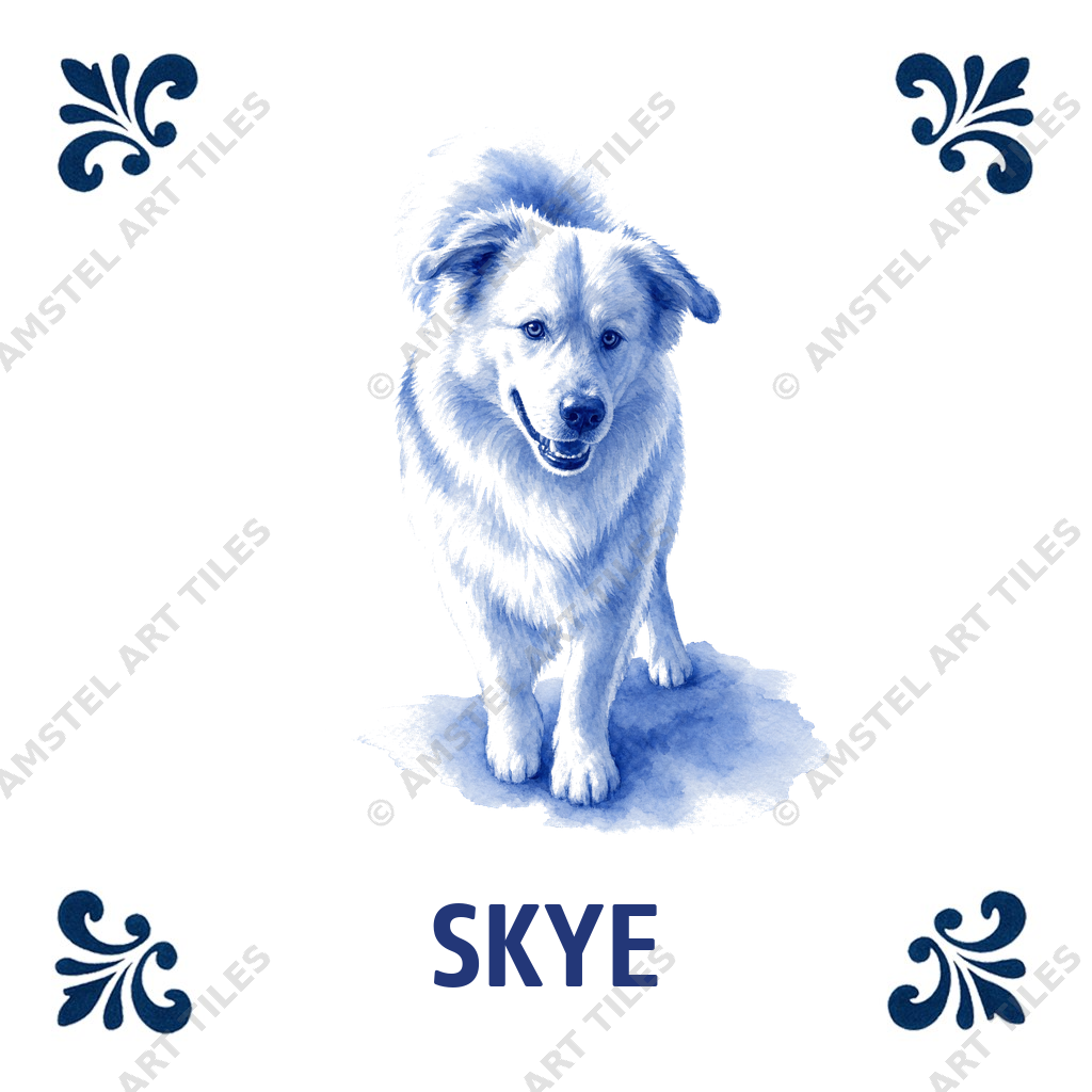 Delfts blauwe tegel Skye ontwerp