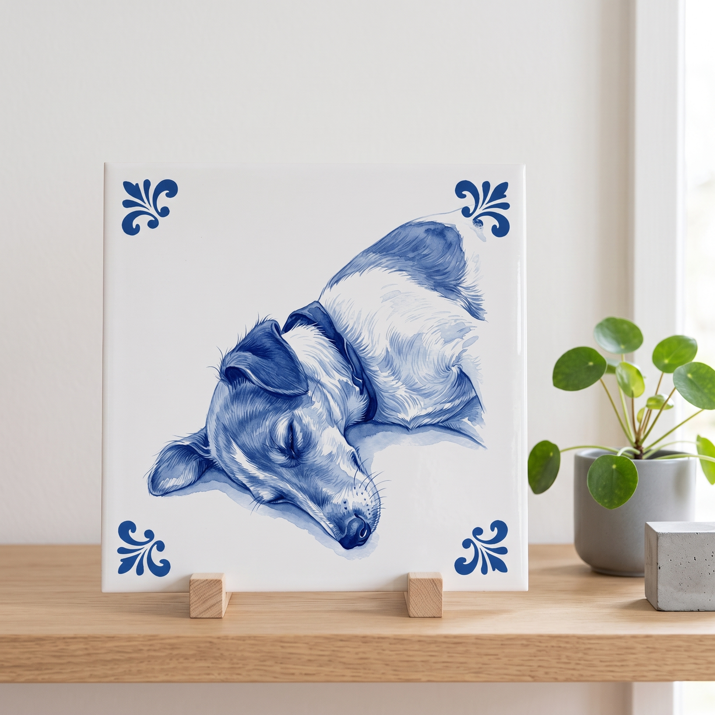 Delfts blauw tegelontwerp