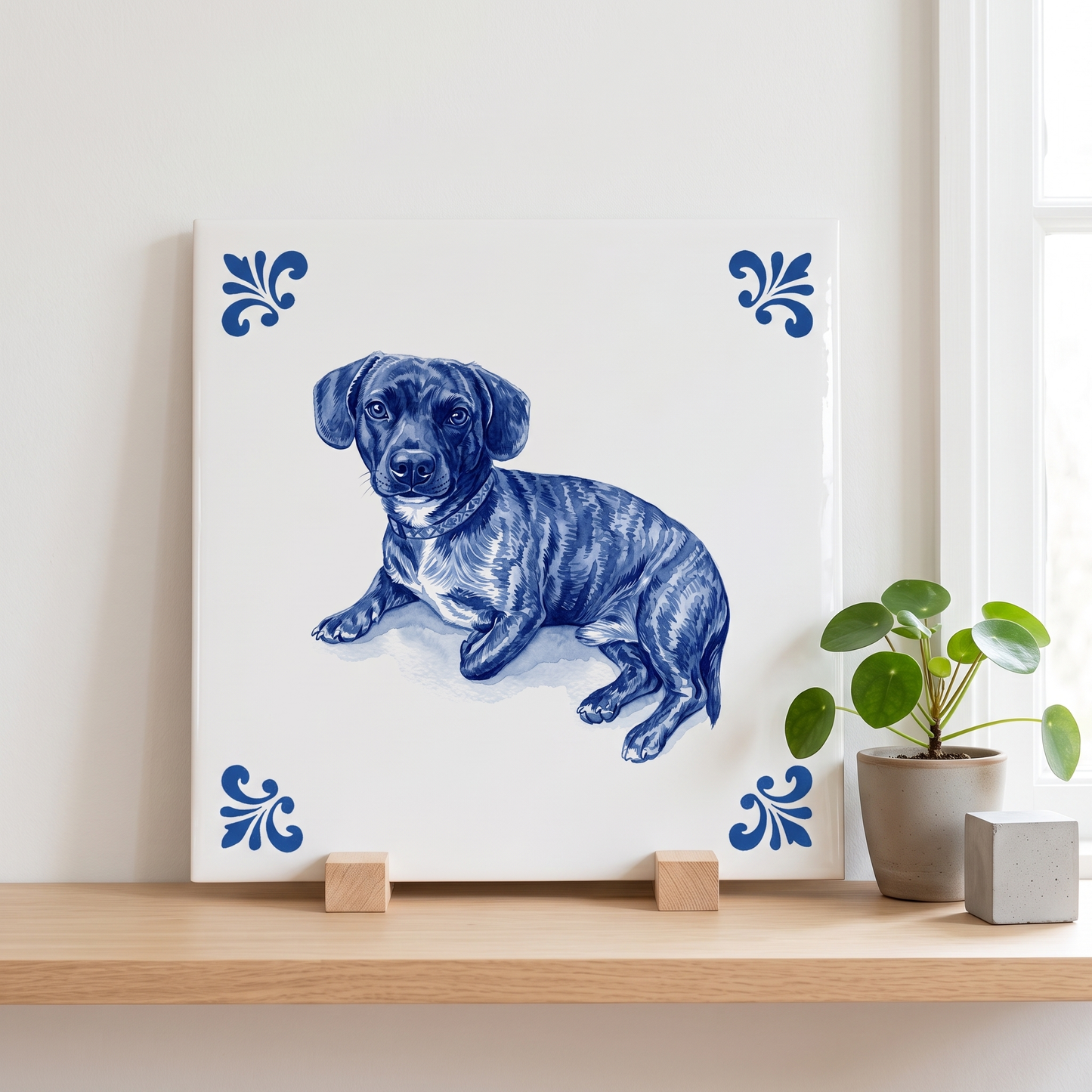 Delfts blauw tegelontwerp