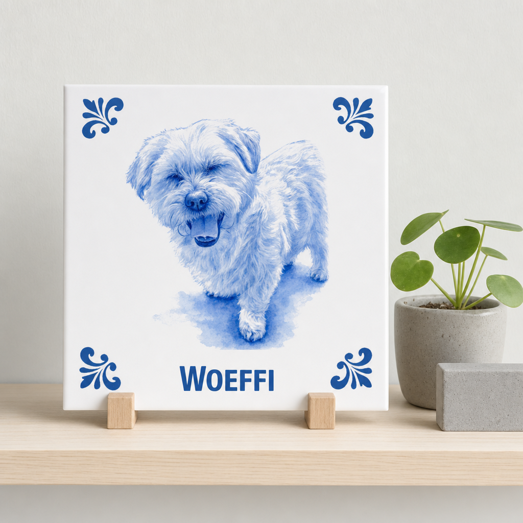 Delfts blauwe tegel Woeffi