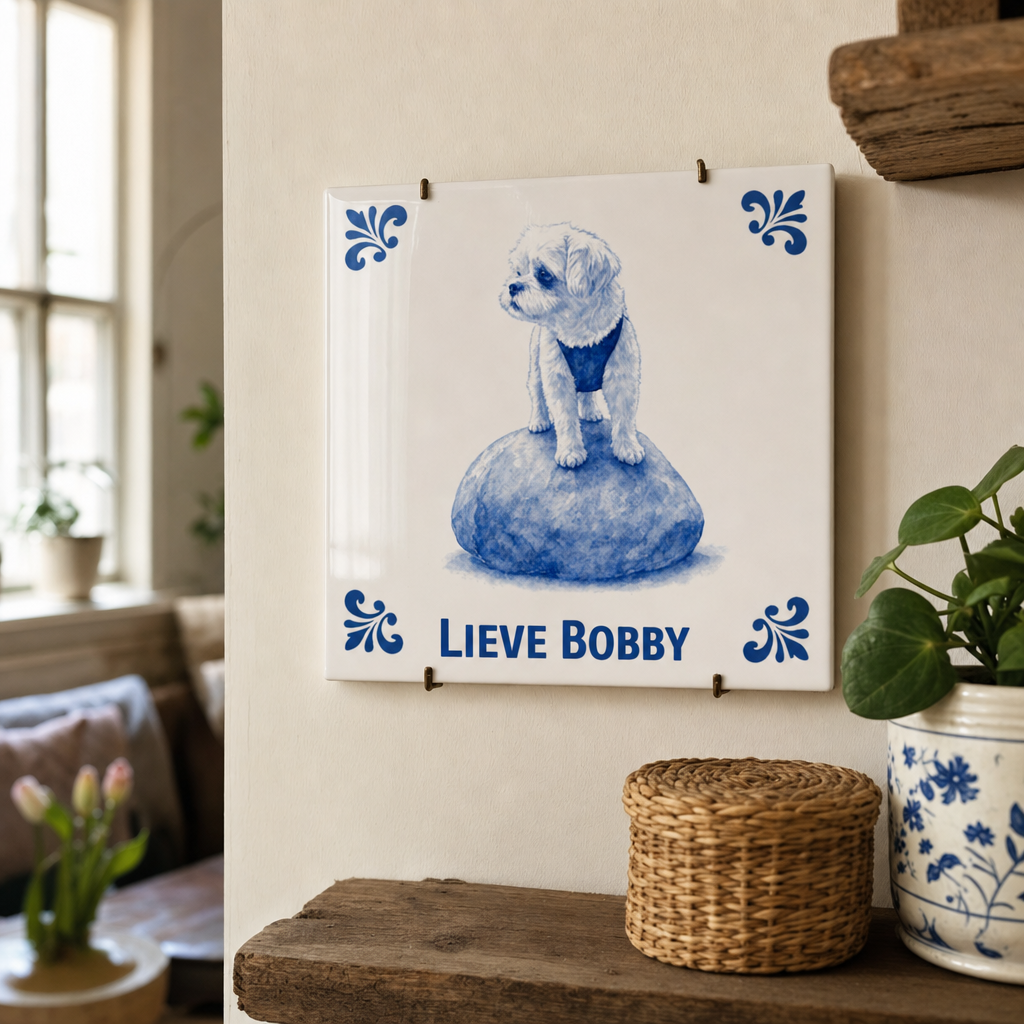 Delft Blue tegel Lieve Bobby AT1396