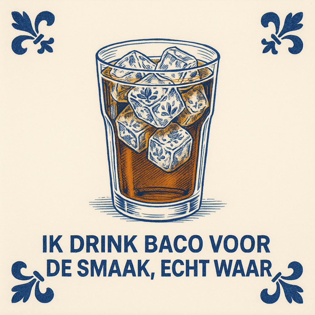 Baco - Delft Blue tile with humor