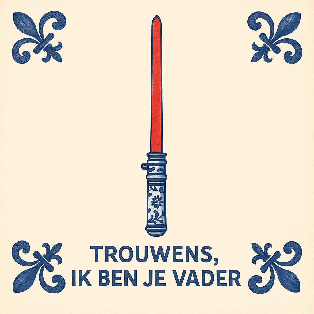 Darth Fader – Delfter Blaue Fliese mit Humor