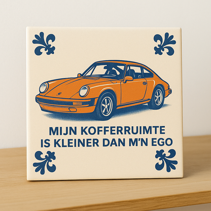 Porsche 911 – Delfter blaue Fliesen mit Humor