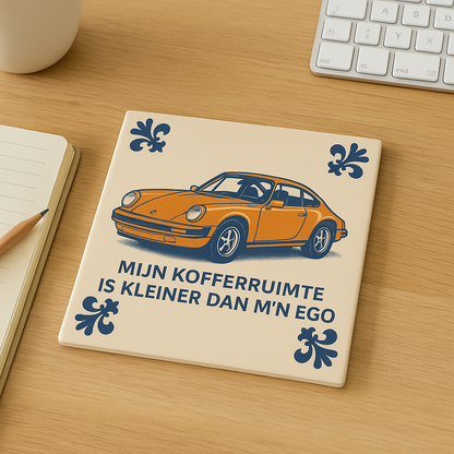 Porsche 911 – Delfter blaue Fliesen mit Humor
