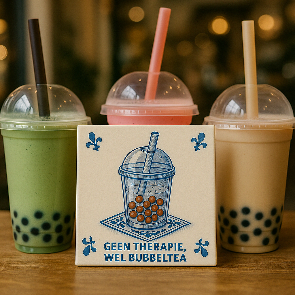 Keine Therapie, aber Bubble Tea – Delfter Blaue Fliesen