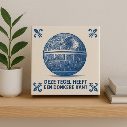 Todesstern – Delfter Blaue Fliese mit Humor