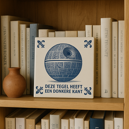 Todesstern – Delfter Blaue Fliese mit Humor