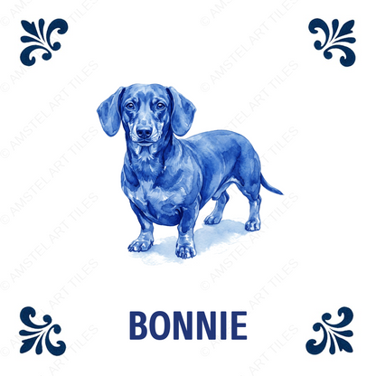 Delfts blauw tegelontwerp Bonnie