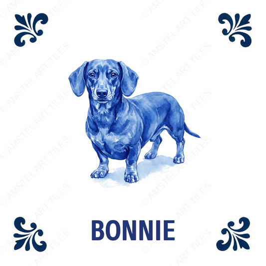 Delfts blauw tegelontwerp Bonnie