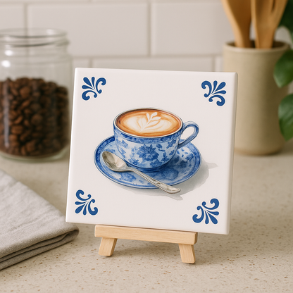 Cappuccino in Delfts Blauw