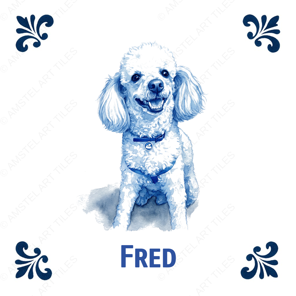 Tegelontwerp Fred - Delfts blauw