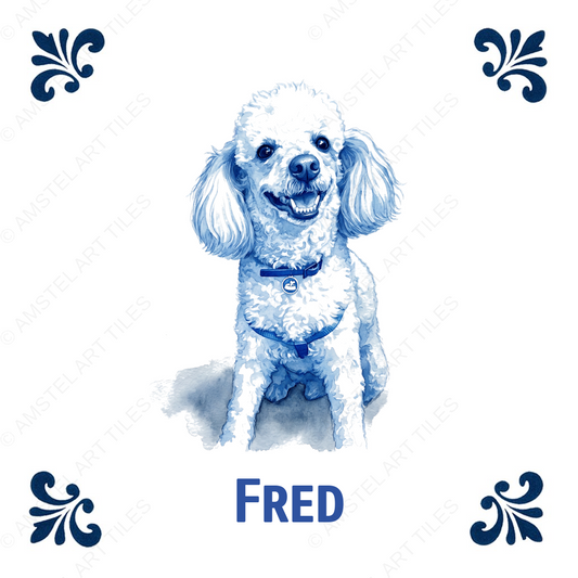 Tegelontwerp Fred - Delfts blauw