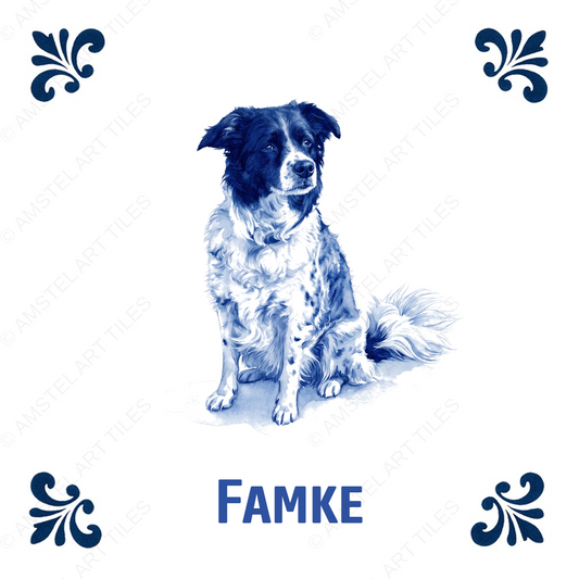 Tegelontwerp Famke - Delfts blauw