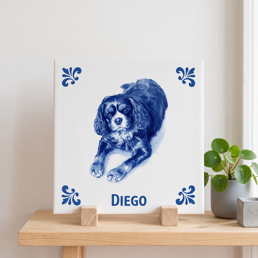 Delfts Blauwe tegel met Diego