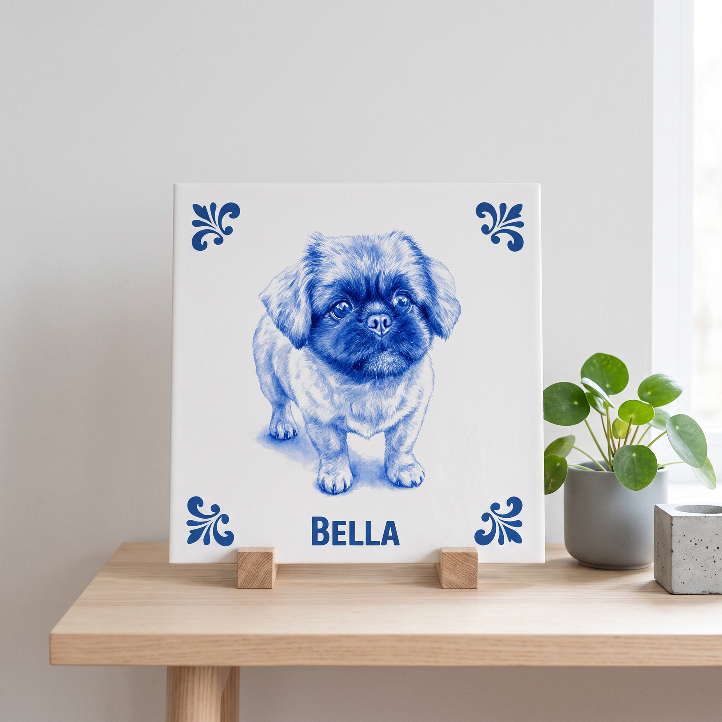 Delfts blauw tegelontwerp Bella