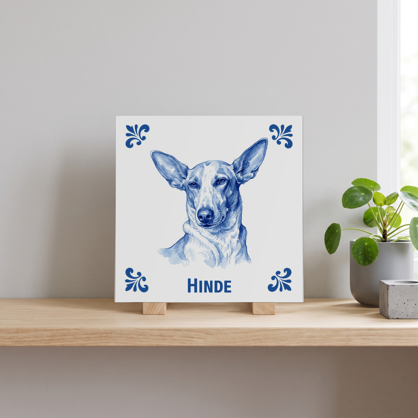 Delfts blauw tegelontwerp Hinde