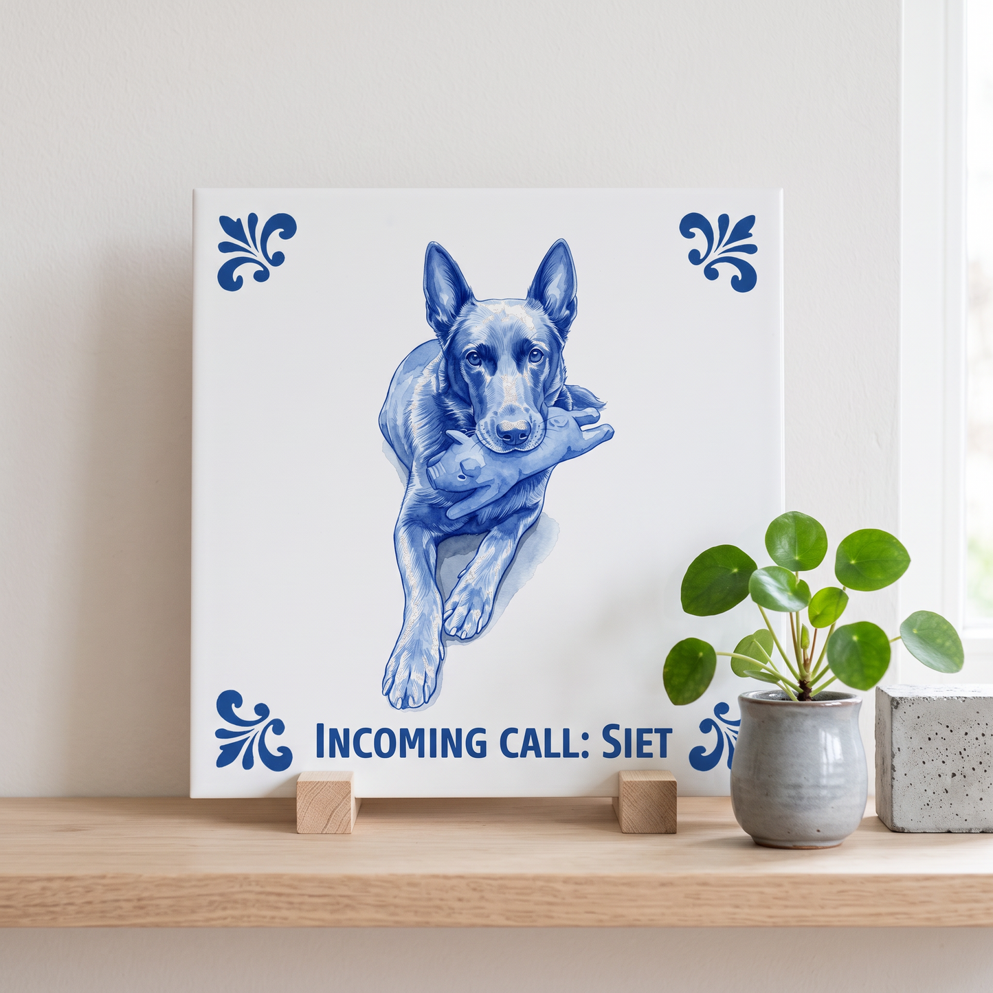 Delfts blauw tegelontwerp Siet