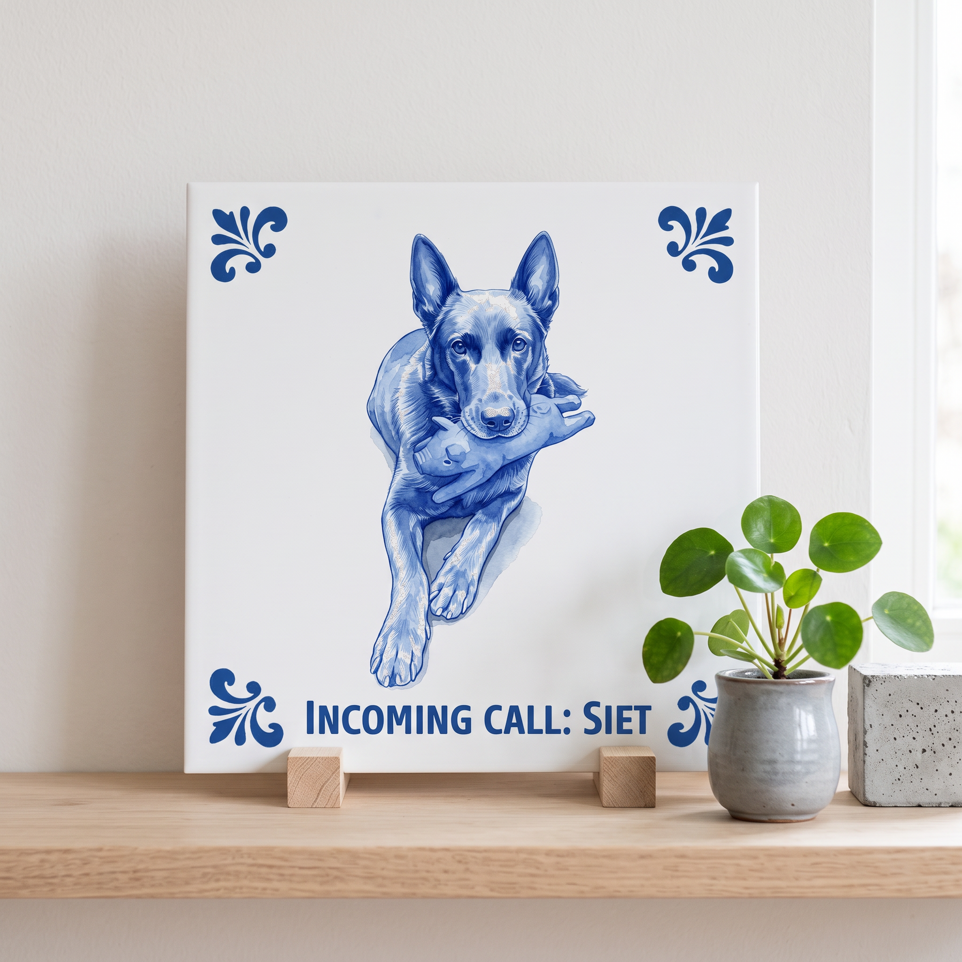 Delfts blauw tegelontwerp Siet