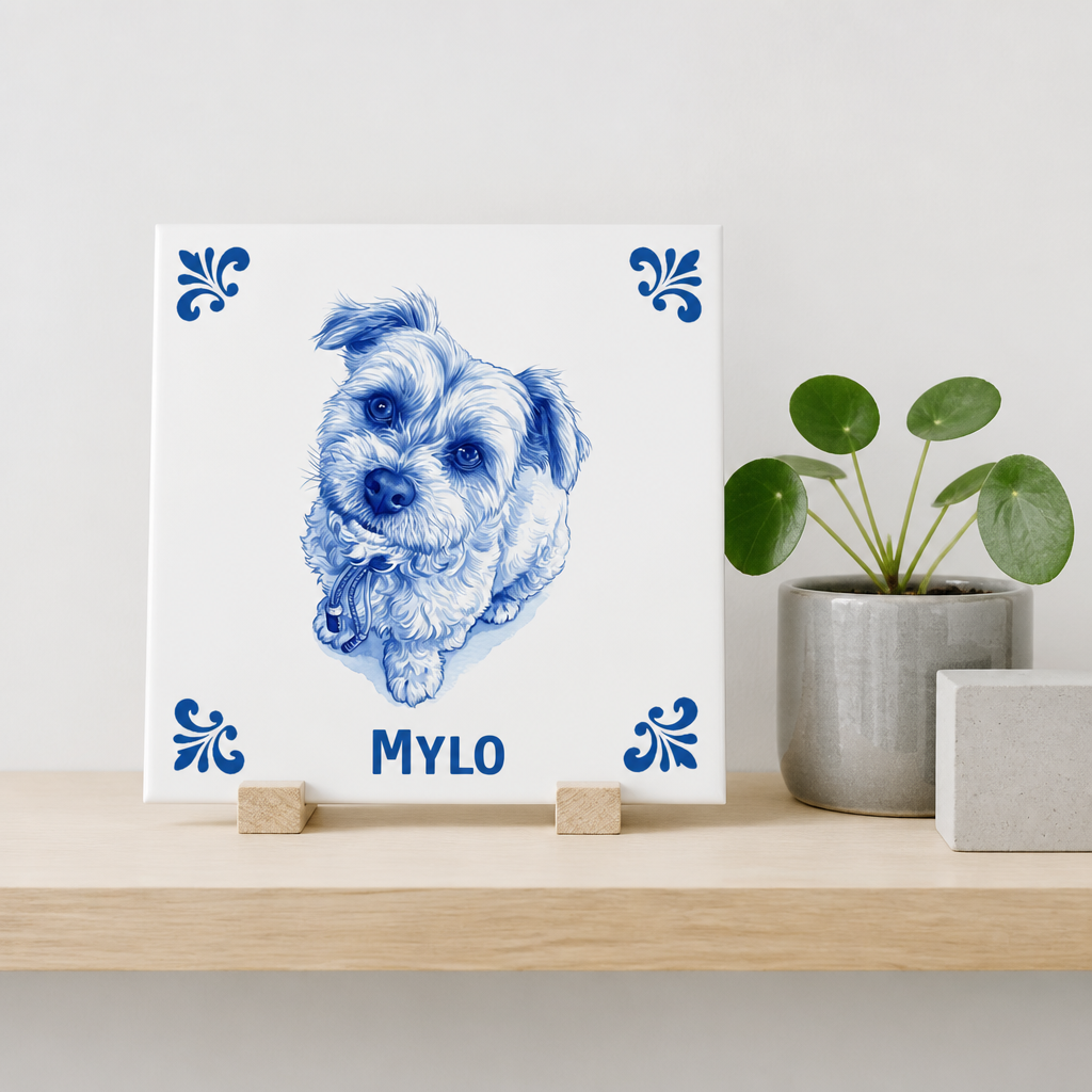 Delfts blauw tegelontwerp Mylo