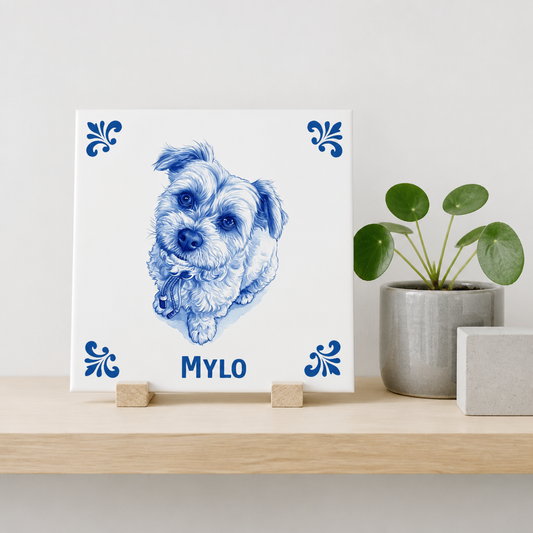 Delfts blauw tegelontwerp Mylo