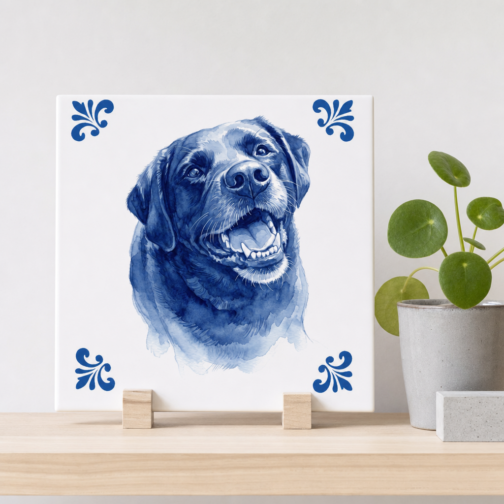 Tegel op plank sfeerfoto
