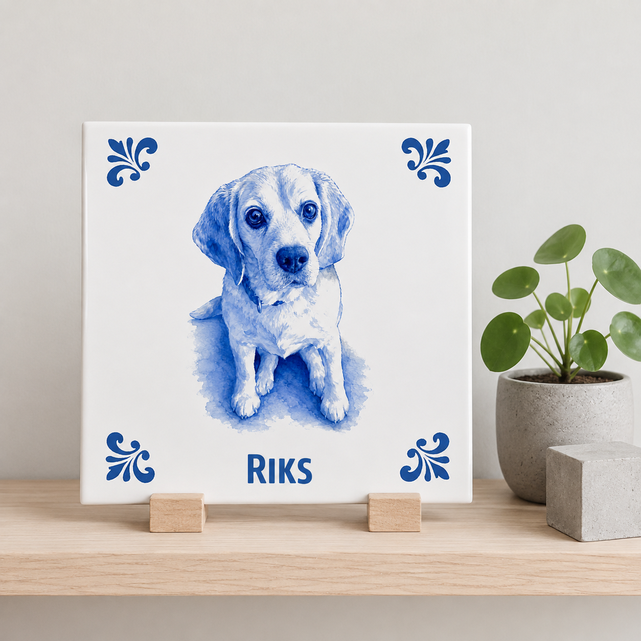 Tegelontwerp Riks klassieke Delfts Blauwe versie