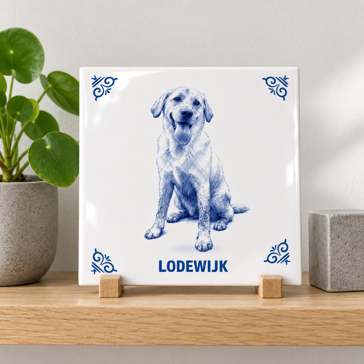Tegelontwerp Lodewijk AT1541 sierlijke hoekornamenten aangepast