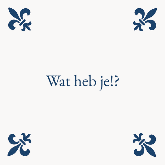 Was hast du denn da?! – Delfter Blaue Fliese mit Humor