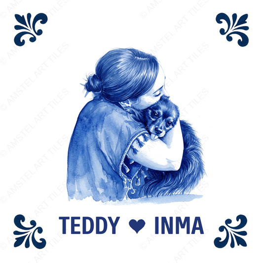 Tegelontwerp Teddy en Inma met watermerk