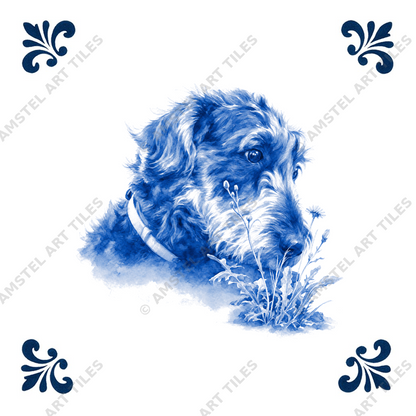 Delfts blauwe tegel ontwerp