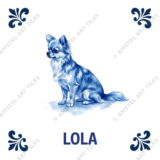 Delfts blauwe tegel Lola ontwerp