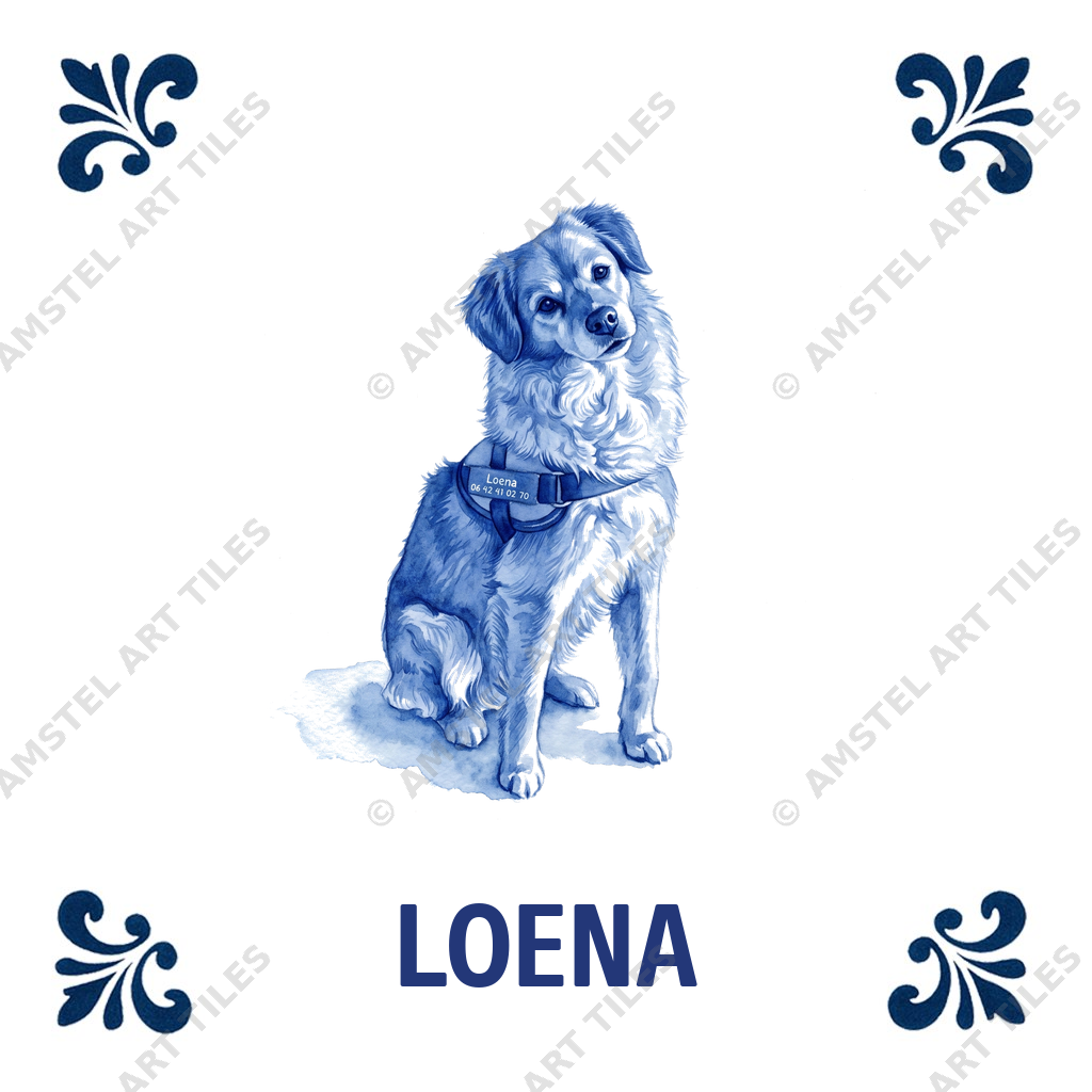 Delfts blauwe tegel Loena ontwerp