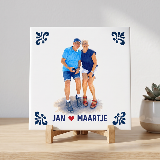Kleuren tegel Jan en Maartje