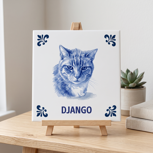 Delfts blauwe tegel Django