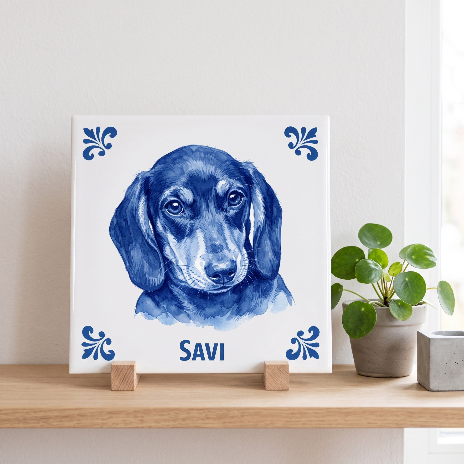 Delfts blauw tegelontwerp Savi