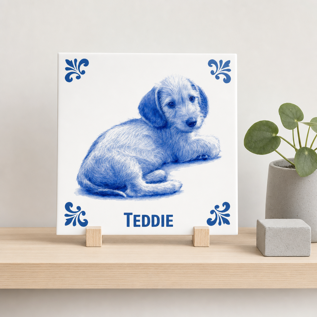 Delfts blauwe tegel Teddie