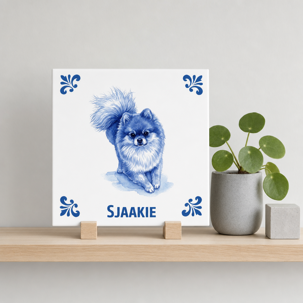 Delfts blauwe tegel Sjaakie variant 1