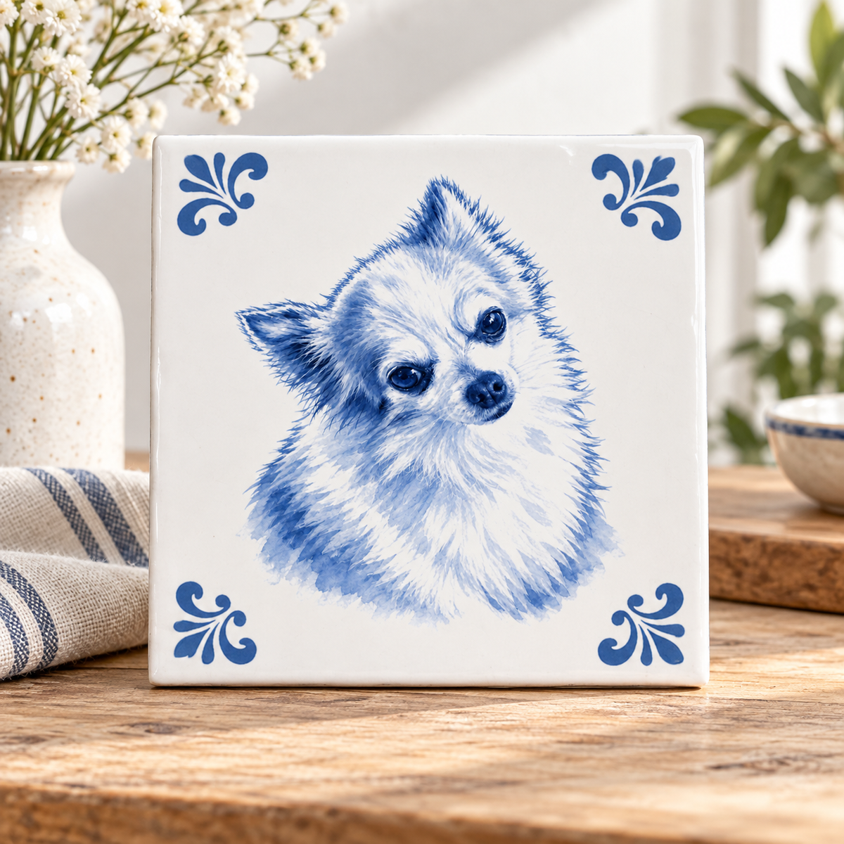 Tegelontwerp zonder naam AT1557 klassiek Delfts blauw